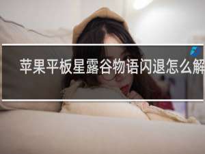 苹果平板星露谷物语闪退怎么解决