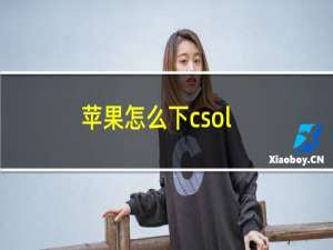 苹果怎么下csol