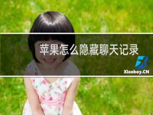 苹果怎么隐藏聊天记录