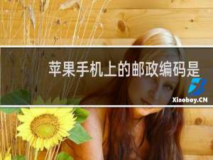 苹果手机上的邮政编码是什么意思