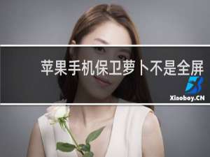 苹果手机保卫萝卜不是全屏