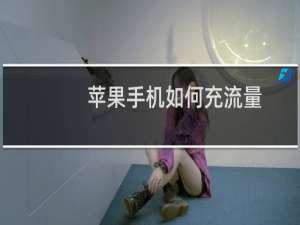 苹果手机如何充流量