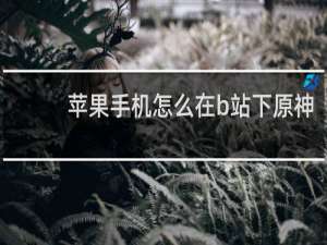 苹果手机怎么在b站下原神