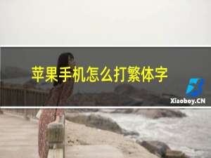 苹果手机怎么打繁体字