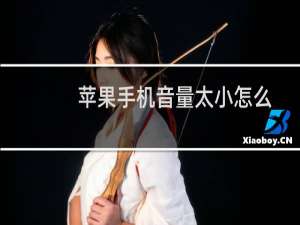 苹果手机音量太小怎么办（苹果手机音量小怎么调大声音）