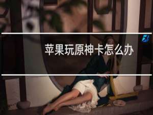 苹果玩原神卡怎么办