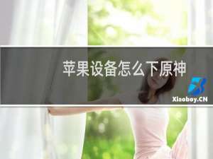 苹果设备怎么下原神