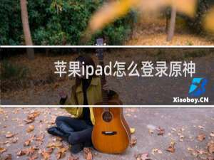 苹果ipad怎么登录原神