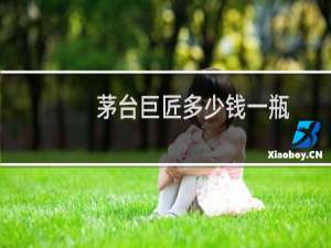 茅台巨匠多少钱一瓶