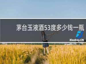 茅台玉液酒53度多少钱一瓶