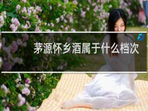 茅源怀乡酒属于什么档次