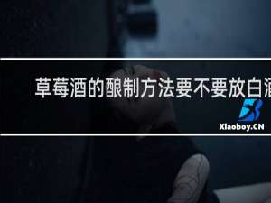 草莓酒的酿制方法要不要放白酒