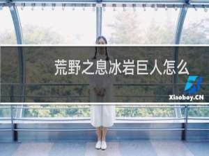 荒野之息冰岩巨人怎么打