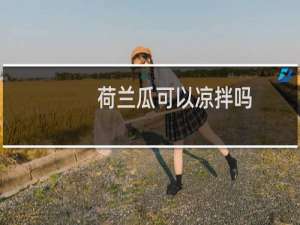 荷兰瓜可以凉拌吗