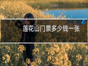 莲花山门票多少钱一张