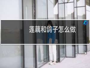 莲藕和鸽子怎么做