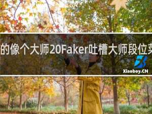 菜的像个大师 Faker吐槽大师段位菜什么梗