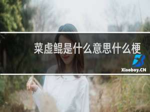 菜虚鲲是什么意思什么梗