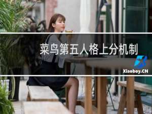 菜鸟第五人格上分机制