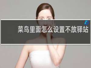 菜鸟里面怎么设置不放驿站