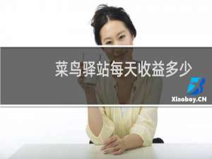 菜鸟驿站每天收益多少