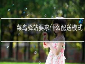 菜鸟驿站要求什么配送模式