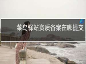菜鸟驿站资质备案在哪提交