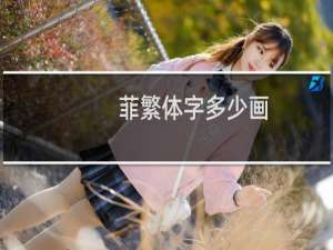 菲繁体字多少画