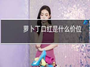萝卜丁口红是什么价位（萝卜丁口红是什么牌子的）