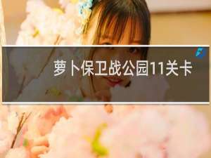 萝卜保卫战公园11关卡