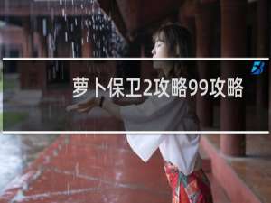 萝卜保卫2攻略99攻略