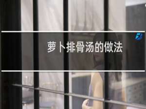 萝卜排骨汤的做法