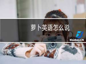 萝卜英语怎么说