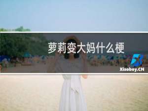 萝莉变大妈什么梗