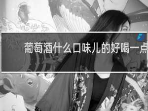 葡萄酒什么口味儿的好喝一点