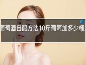 葡萄酒自酿方法10斤葡萄加多少糖怎么醒