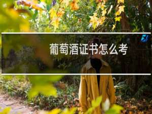 葡萄酒证书怎么考