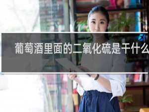 葡萄酒里面的二氧化硫是干什么的