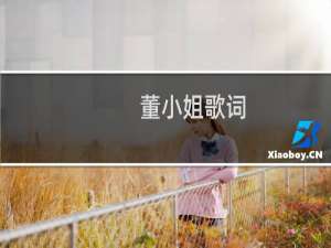 董小姐歌词（董小姐）