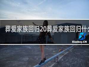 葬爱家族回归 葬爱家族回归什么梗