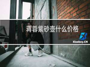蒋蓉紫砂壶什么价格