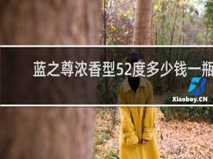 蓝之尊浓香型52度多少钱一瓶