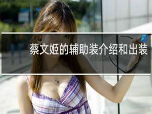 蔡文姬的辅助装介绍和出装