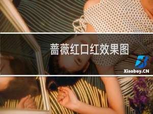 蔷薇红口红效果图