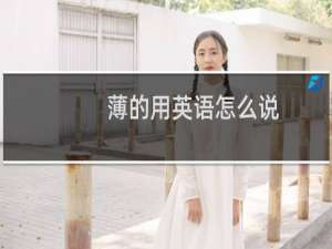 薄的用英语怎么说
