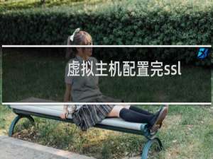 虚拟主机配置完ssl证书后 无法访问