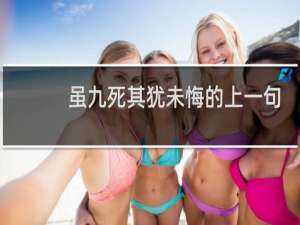 虽九死其犹未悔的上一句