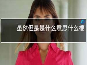 虽然但是是什么意思什么梗