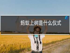 蚂蚁上树是什么仪式（蚂蚁上树是什么菜）