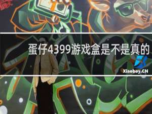 蛋仔4399游戏盒是不是真的